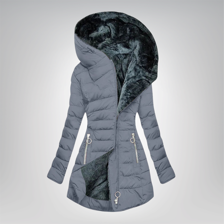 Emeraude | Gewatteerde Jas Gevoerd met Bont