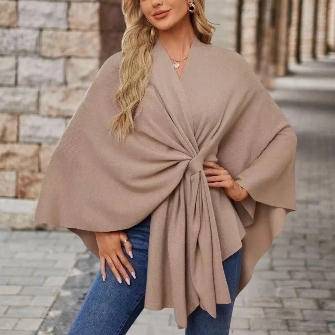 Benthe | Elegante Gedrapeerde Poncho