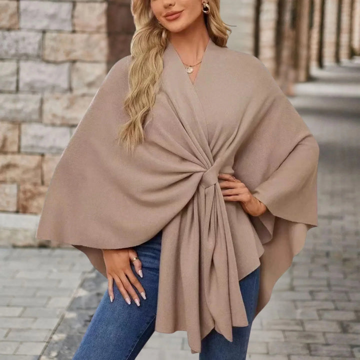 Benthe | Elegante Gedrapeerde Poncho